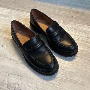 Madewell The Bradley Lugsole Black Leather Loafer Women’s Size 7